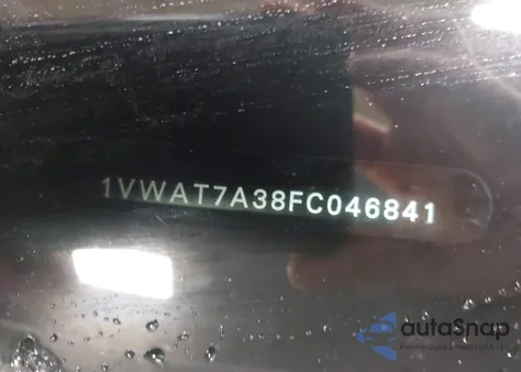 2015 Volkswagen Passat 1.8T Wolfsburg Edition from USA, damaged, VIN 1VWAT7A38FC046841